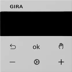Gira System 3000 Thermostatknopf Display Bluetooth System 55 grau matt (5394015)