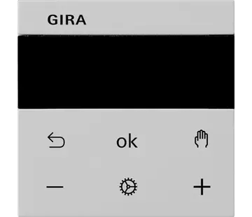Gira System 3000 Thermostatknopf Display System 55 grau matt (5393015)