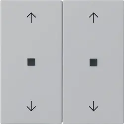 Gira 2-fach Ersatzwippe Kontrollfenster pfeilsymbole für System 3000 Bedienaufsatz System 55 grau matt (5386015)
