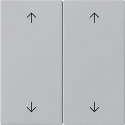 Gira 2-fach Ersatzwippe pfeilsymbole für System 3000 Bedienaufsatz System 55 grau matt (5387015)