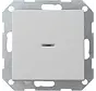 Tastschalter Kontrollschalter mit Glimmlampe 1-polig System 55 grau matt (0136015)