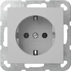 Gira Schuko-Steckdose mit Krallenbefestigung System 55 grau matt (4188015)