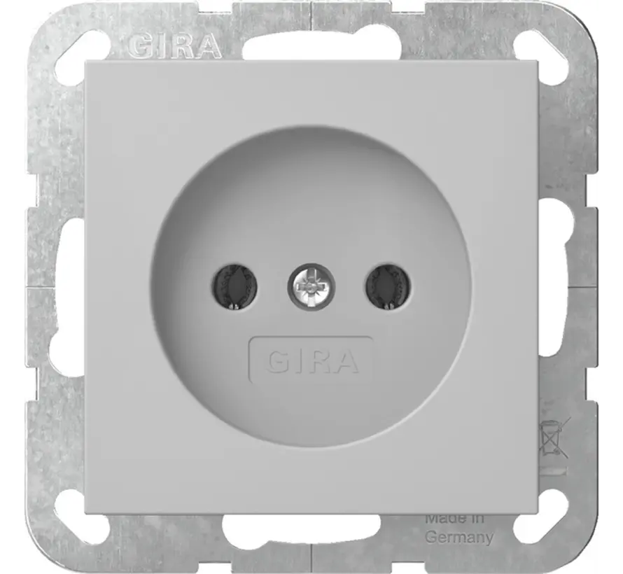 Steckdose ohne Schutzkontakt System 55 grau matt (4480015)