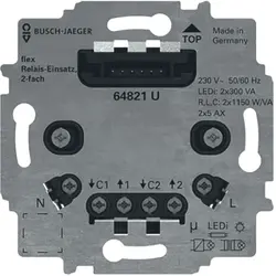 Busch-Jaeger Relais-Einsatz flex 2-fach (64821 U)