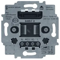 Busch-Jaeger LED-Dimmer-Einsatz flex Drucktaste 1-fach (64851 U)