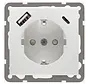 UBS-steckdose Typ A und C für Nova - Standard, Dialog reinweiß (D 6511.02 SI USB CA)