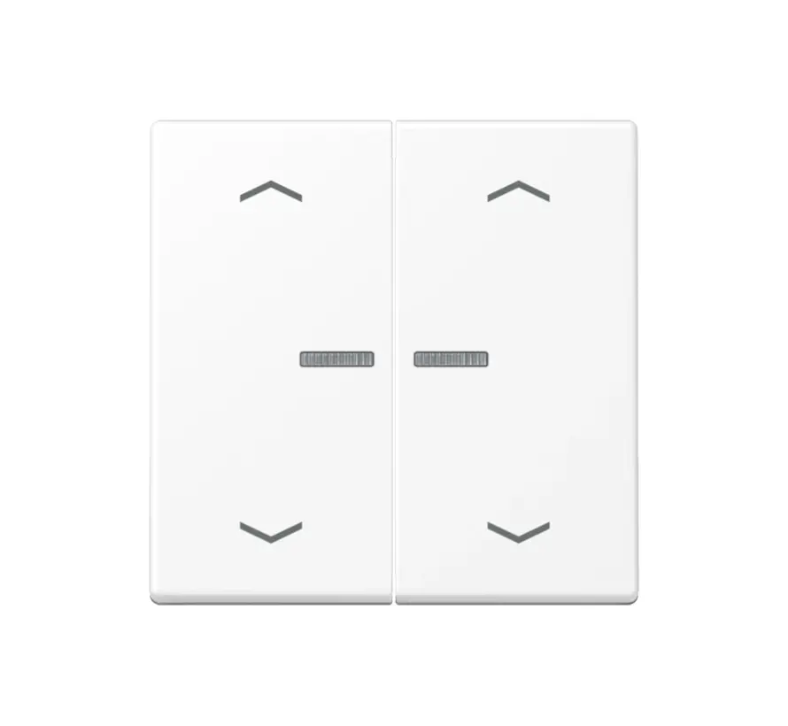 HOME Dimmerbedienaufsatz 2-fach mit Pfeilsymbolen A-range schneeweiß matt (BT A 17102 P WWM)