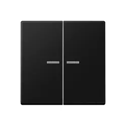 JUNG Wippe 2-fach mit Kontrollfenster für HOME Funk-Schalter A-range graphitschwarz matt (A 102 KO5 BF SWM)