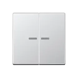 JUNG Wippe 2-fach mit Kontrollfenster für HOME Funk-Schalter A-range aluminium (A 102 KO5 AL)