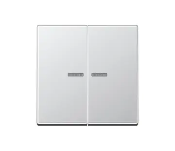 JUNG Wippe 2-fach mit Kontrollfenster für HOME Funk-Schalter A-range aluminium (A 102 KO5 AL)