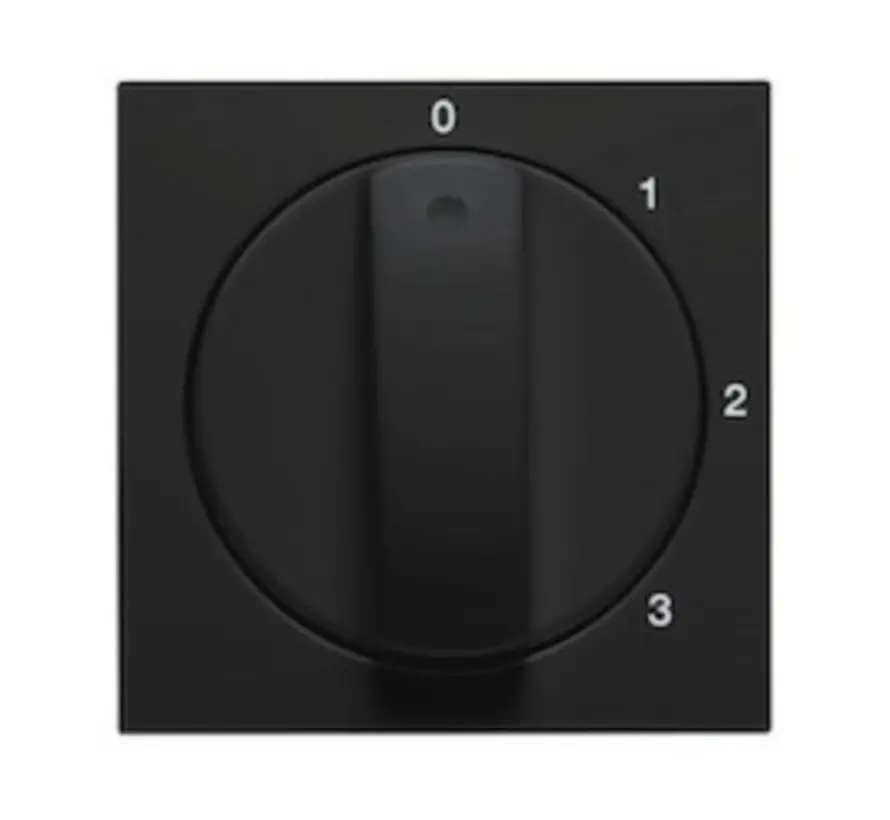 dreh bedienaufsatz Dreistufenschalter 0-1-2-3 Badora schwarz matt (D 11.610.193 S3)
