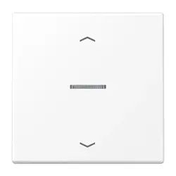 JUNG Wippe mit Kontrollfenster und Pfeilsymbolen für HOME Funk-Schalter LS990 schneeweiß matt (LS 101 KO5P WWM)