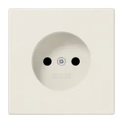 JUNG Steckdose ohne Schutzkontakt und ohne Befestigungskrallen LS990 creme (LS 1910 N)