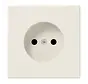 Steckdose ohne Schutzkontakt und ohne Befestigungskrallen LS990 creme (LS 1910 N)