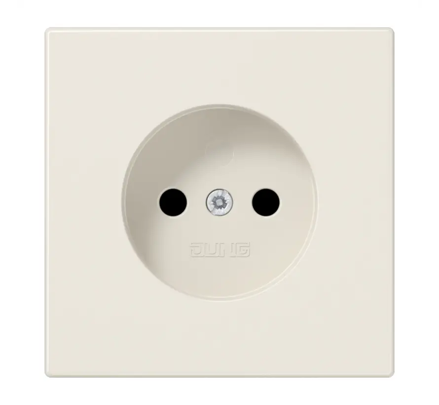 Steckdose ohne Schutzkontakt und ohne Befestigungskrallen LS990 creme (LS 1910 N)
