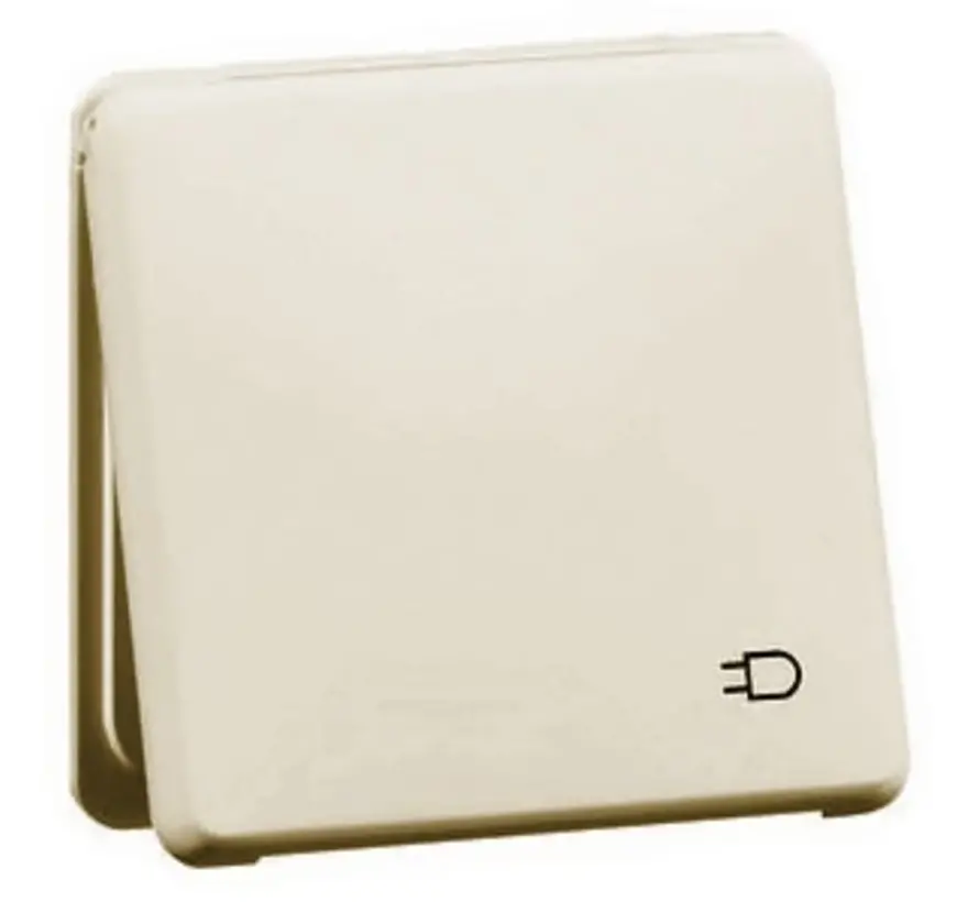 Schuko-Steckdose mit Klappdeckel Standard creme (80.6511 K W)
