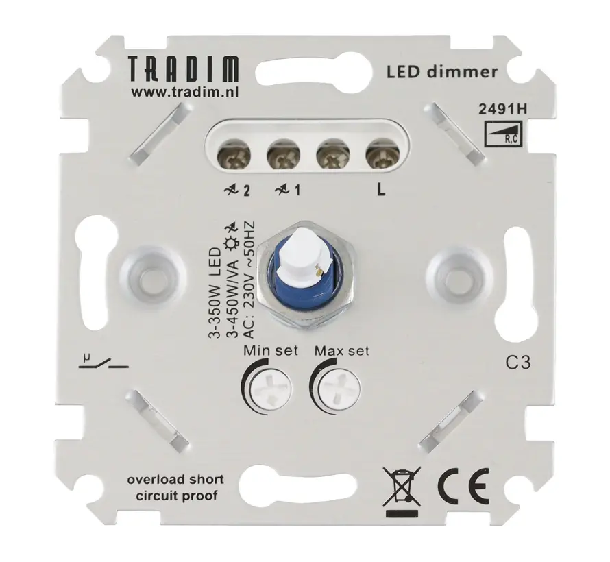 Universal LED dimmer 3 - 450 Watt (2491H)