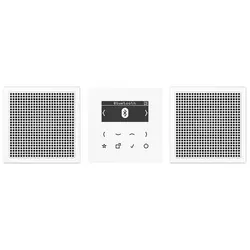 JUNG Smart Radio DAB+ Bluetooth Set mit zwei Lautsprechern LS990 alpinweiß (DAB LS2 BT WW)