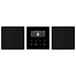 JUNG Smart Radio DAB+ Bluetooth Set mit zwei Lautsprecher LS990 schwarz (DAB LS2 BT SW)