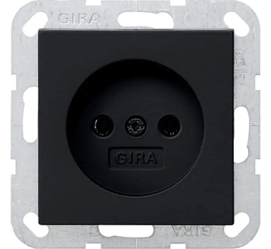 Steckdose ohne Schutzkontakt System 55 schwarz matt Schlussverkauf (0480005)