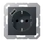 Schuko-Steckdose mit USB Typ A A-range anthrazit matt (A 1520-18 A ANM)