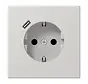 Schuko-Steckdose mit USB Typ C LS990 hellgrau (LS 1520-18 C LG)