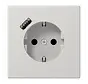 Schuko-Steckdose mit USB Typ A LS990 hellgrau (LS 1520-18 A LG)