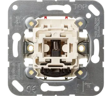 JUNG 2-poliger Schalter mit Kontrollschalter mit Glimmlampe (502 KOEU)