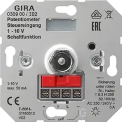 Gira Potentiometer mit Schalter 1-10 Volt (030900)