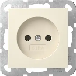Gira Steckdose ohne Schutzkontakt System 55 creme glänzend (448001)