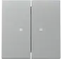 Wippe 2fach mit Kontrollfenster System 55 aluminium matt (363126)