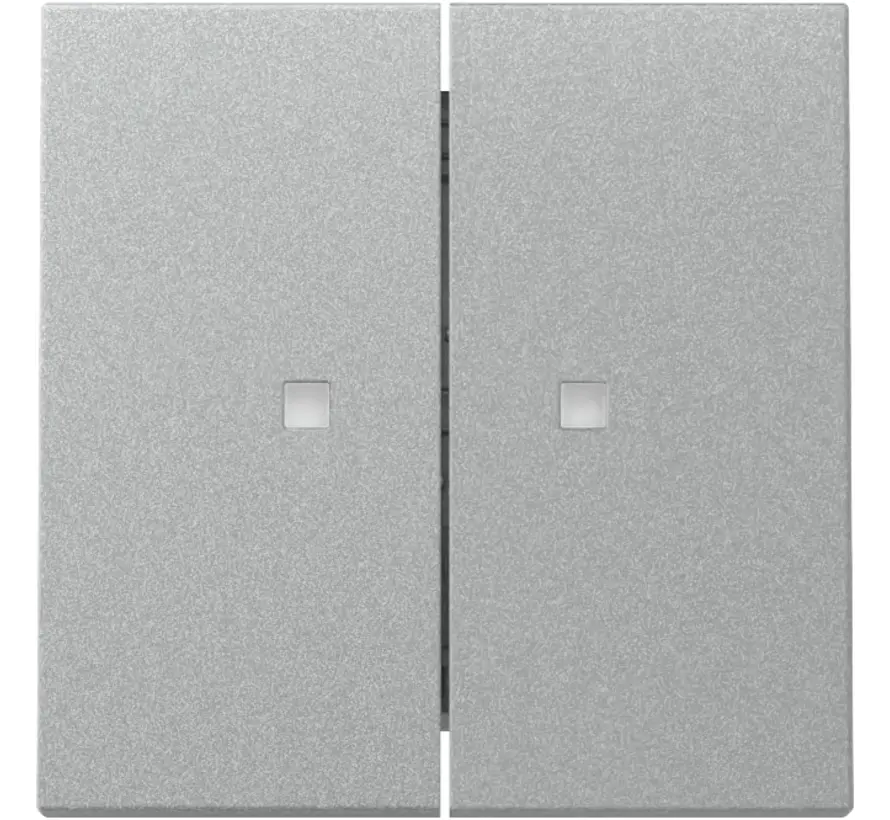 Wippe 2fach mit Kontrollfenster System 55 aluminium matt (363126)