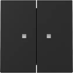 Gira Wippe 2fach mit Kontrollfenster System 55 schwarz matt (3631005)