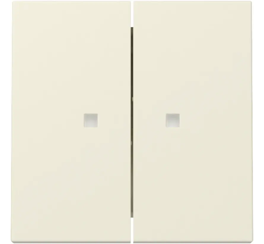 Wippe 2fach mit Kontrollfenster System 55 creme glänzend (363101)