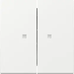 Gira Wippe 2fach mit Kontrollfenster System 55 weiß glänzend (363103)