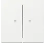 Wippe 2fach mit Kontrollfenster System 55 weiß glänzend (363103)