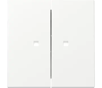 Gira Wippe 2fach mit Kontrollfenster System 55 weiß matt (363127)