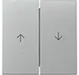 Wippe Jalousieschalter 2fach System 55 aluminium matt (329426)