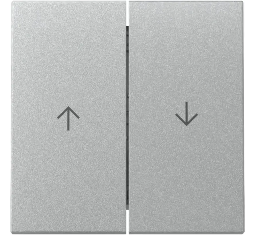 Wippe Jalousieschalter 2fach System 55 aluminium matt (329426)