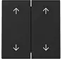 Wippe Jalousieschalter 4-fach System 55 schwarz matt (3297005)