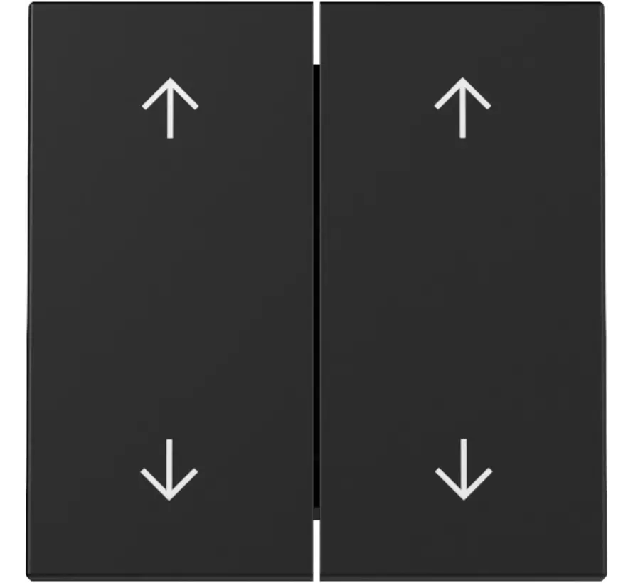 Wippe Jalousieschalter 4-fach System 55 schwarz matt (3297005)