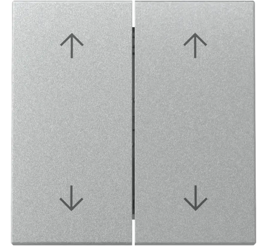 Wippe Jalousieschalter 4-fach System 55 aluminium matt (329726)