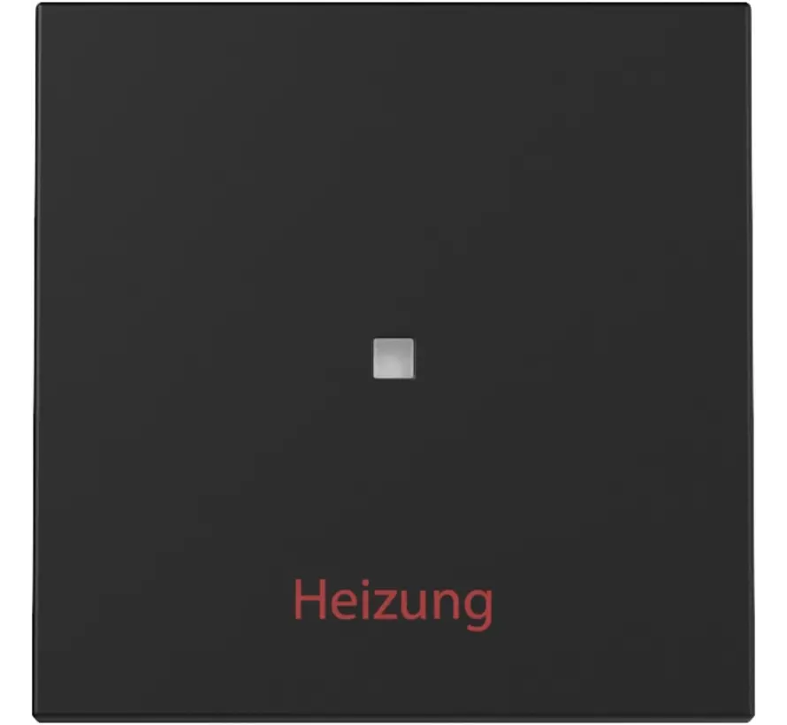 Wippe mit Kontrollfenster und Aufdruck Heizung System 55 schwarz matt (3678005)