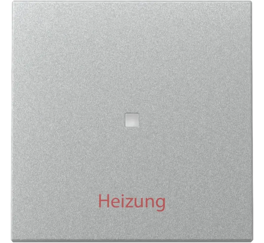 Wippe mit Kontrollfenster und Aufdruck Heizung System 55 aluminuim matt (367826)