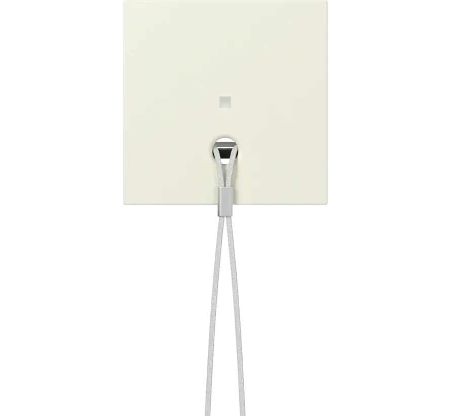 Abdeckung mit Kontrollfenster für Zugtaster System 55 creme glänzend (363901)