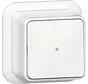Taster schließer 1-polig mit separat meldekontakt Aufputz weiß (315211)