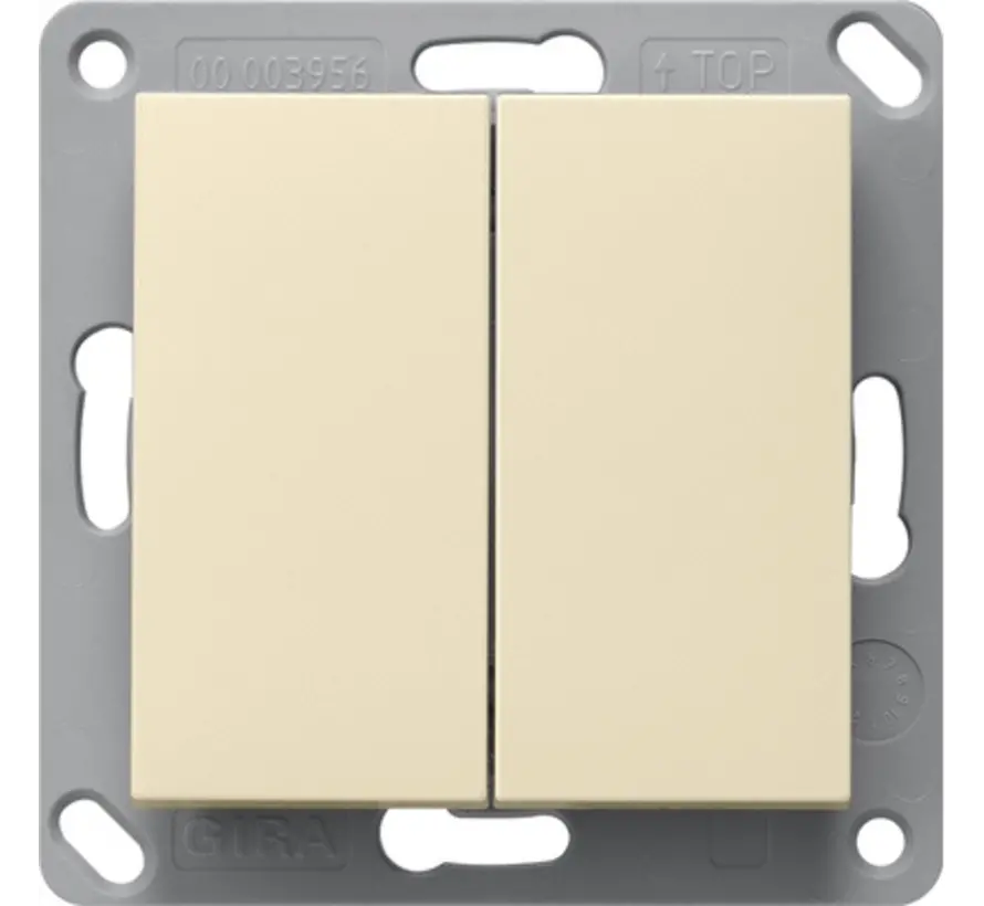 EnOcean Funk Wandsender 2fach System 55 creme glänzend (242201)