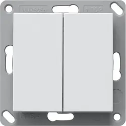 Gira EnOcean Funk Wandsender 2fach System 55 weiß glänzend (242203)