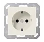 Schuko-Steckdose mit Befestigungskrallen AS500 creme (A 1520)