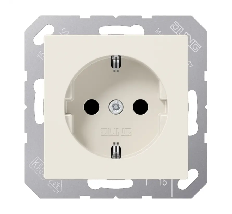 Schuko-Steckdose mit Befestigungskrallen AS500 creme (A 1520)